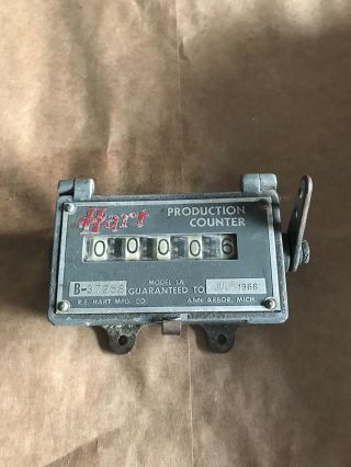 Vintage HART 5 Digit Mechanical Counter Industrial 1966 3