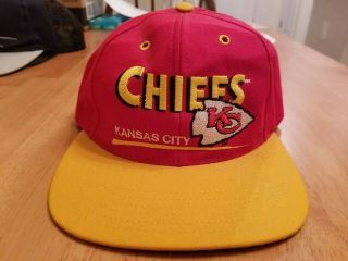Vintage Kansas City Chiefs Eastport Snapback Hat Cap Starter 90 