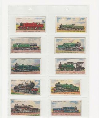 Full Set Of 50 Railway Engines Cards From Wills 1924.