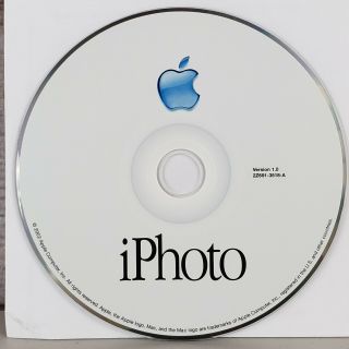 Apple Iphoto Version 1.  0 Install Cd,  2002,  Vintage Mac Software And