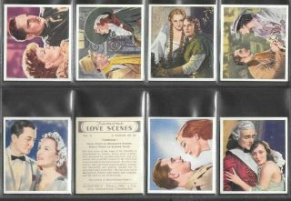 G.  Phillips 1939 (film Scenes) Full 36 Card Set  Famous Love Scenes