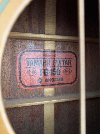 Vintage Yamaha Fg 150 Red Label Nippon Gakki Guitar