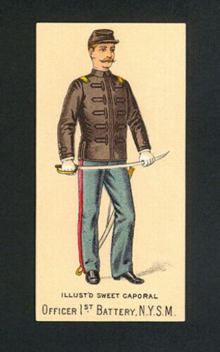 Officer,  1st Battery,  N.  Y.  S.  M.  1888 N224 Kinney Bros.  Military Series - Nm - Mt