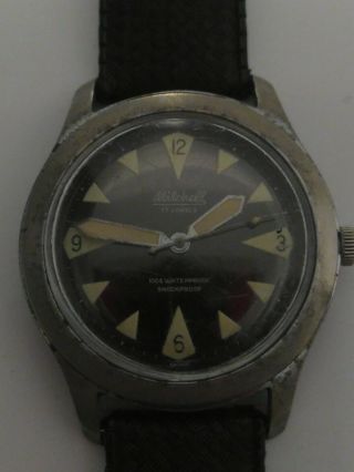 Rare VINTAGE french Mitchell Wrist Watch 17 jewel.  RUNS 2