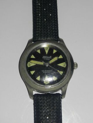 Rare VINTAGE french Mitchell Wrist Watch 17 jewel.  RUNS 3