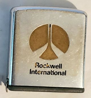 Vintage Zippo Tape Measure Rule Rockwell International Areospace