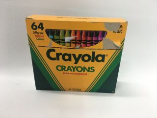 Vintage Crayola Crayons 64 Built In Sharpener 1994
