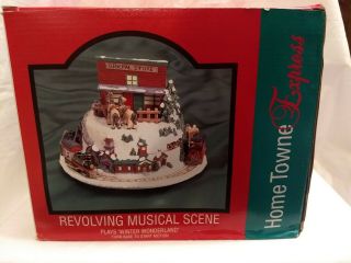 Vtg Jc Penney Home Towne Express General Store Revolving Train Musical 1999