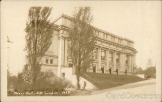 Rppc Seattle,  Wa Meany Hall - University Of Washington King County Postcard Vintage