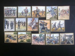 15 Color German Cigarette Cards Of German Army,  Issued 1933