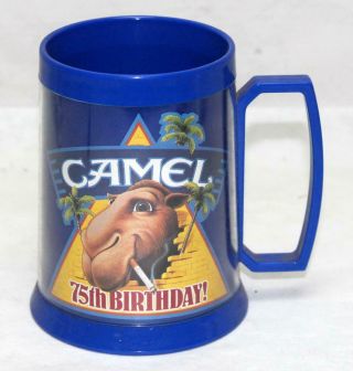 1988 Joe Camel 75th Birthday Plastic Thermo - Serv Mug Cup