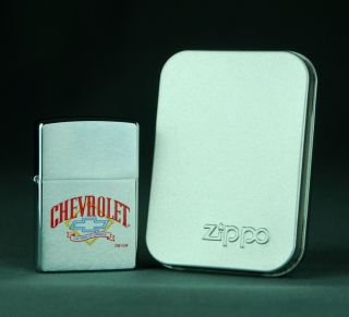 2001 Zippo Lighter Chevrolet The Pride Of America Unfired Metal Tin