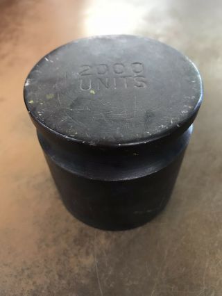 2000g / 2kg Calibration Weight Vintage By Hubbard W 2 Kilo