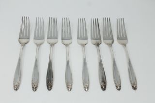 Vintage International Sterling Silver Prelude Flatware,  8 Dinner Forks