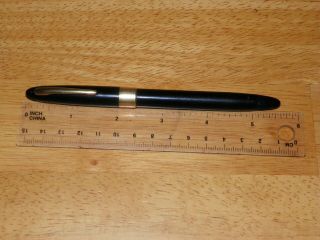 Vintage Sheaffer Snorkel Fountain Pen With Fine Nib,  Black,  Nicely