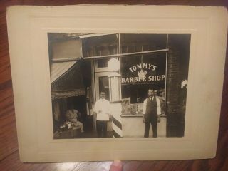 Antique Barber Shop Pole Store Front Photograph Photo Look