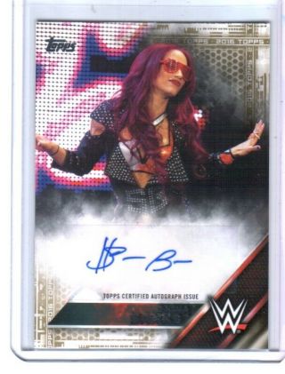 Wwe Sasha Banks 2016 Topps Then Now Gold Authentic Autograph Card Sn 2 Of 10