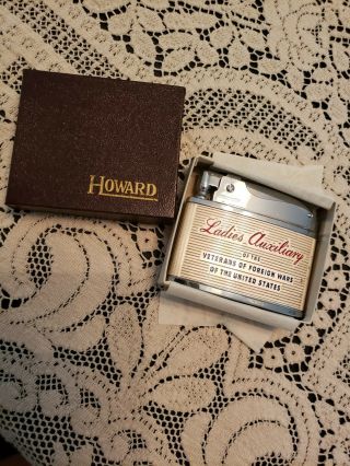Howard Brand Lighter With Box And Ladies Auxiliary,  V.  F.  W.