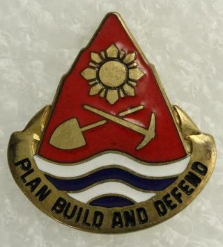 Vintage Us Military Dui Pin 160th Engineer Battalion Plan Build And Defend