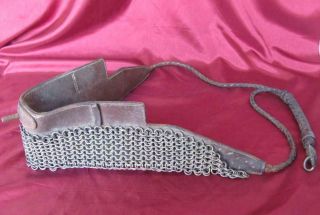19c.  Antique Leather,  Metal & Silver Horse Harness V.  Rare