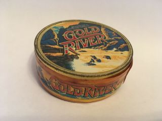 Vintage Gold River Tobacco Snuff Can w/ Tin Lid — 2