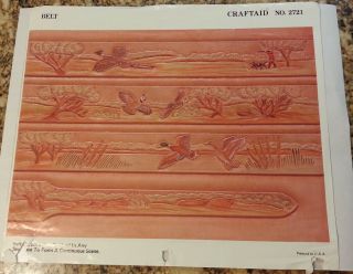 Vintage Tandy Craftaid 2721 For Leather Carving And Tooling Pheasant,  Hunting