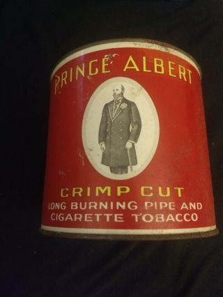 Vintage Prince Albert Pipe & Cigarette Tobacco Round 14 Oz Tin Can Antique