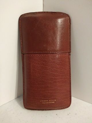 Perry Ellis Leather Cigar Case - - - - Hold 3 Cigars