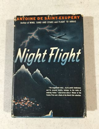 Vintage 1942 Night Flight By Antoine De Saint Exupery Triangle Books Dust Jacket