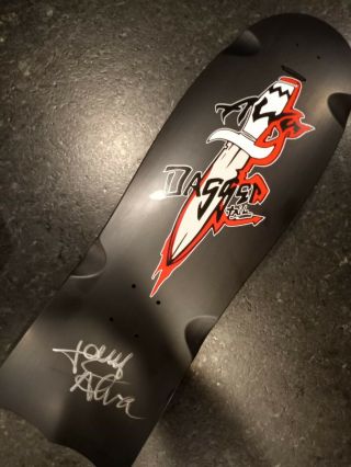 Tony Alva Autographed Alva Dagger Tail Skateboard.  Dogtown /venice Beach O.  G.