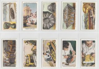 Complete Set Of 50 Vintage Treasure Cards Fom 1937 Ancient Egypt Rome Britain,
