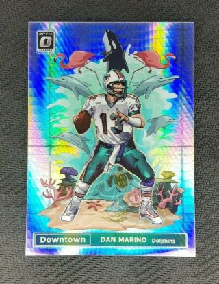 2019 Optic Football Dan Marino Dolphins Dt - 11 Downtown Case Hit
