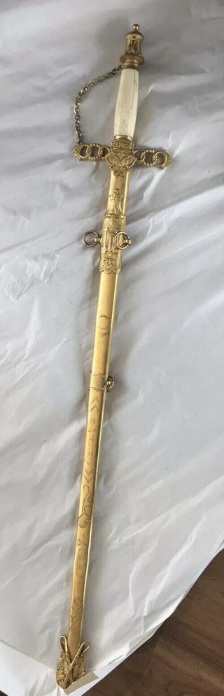 Grand United Order Of Odd Fellows Guoof Sword Antique Saber Fraternal