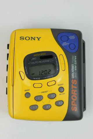 Vintage Sony Sports Walkman Wm - Sxf44 Cassette/radio Read Desc