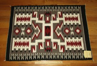 Vintage Native American Indian Navajo Storm Pattern Rug Angela Begay 38.  25 " X27 "