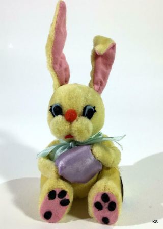 Vintage Bunny Rabbit Dakin Dream Pets 1146 Yellow Plush Easter 60s Tags Japan