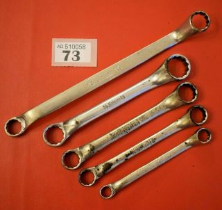 Snap On Tools And Blue - Point Vintage Mixed Ring Spanner Joblot Set (73)