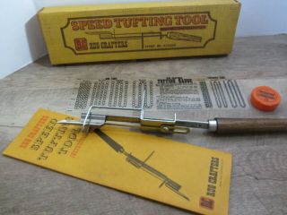 Vintage Rc - Rug Crafters Speed Tufting Tool Kit - Gauge/threader/lubricant Euc