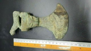 Scarce ancient luristan bronze axe with lion terminal CIRCA 1000bce 2