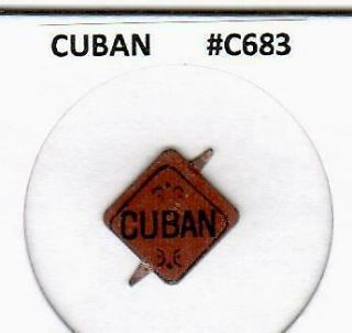 Cuban Vintage Tin Lithographed Tobacco Tag C683