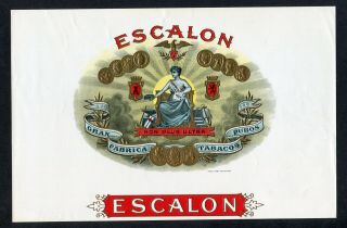 Old Escalon Cigar Label - Scarce
