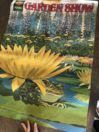 Vintage 1960s 1970s Del Monte Garden Show Poster Double Sided