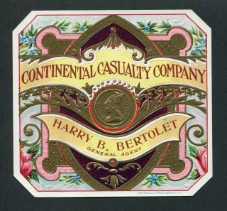 Old Continental Casualty Company - Harry B.  Bertolet - Moehle Litho