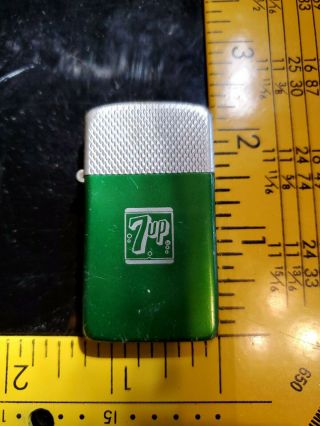 Vintage Smaller Size 7 Up Flip - Top Style Lighter Made In Usa