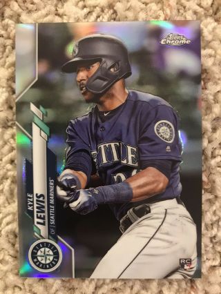 Kyle Lewis 2020 Topps Chrome Image Variation Refractor Short Print Rc Rookie