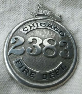 Chicago Fire Department Dept.  Badge 2383 OBSOLETE antique vintage A, 2