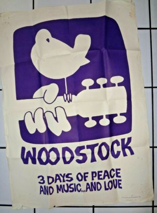 Woodstock 1969 Concert Poster - Distressed But Very Cool