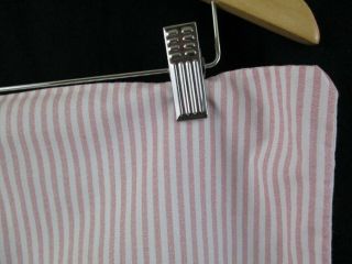 Wamsutta Twin Flat Fitted Sheet Pink White Stripe W/ Standard Pillowcase Vtg USA 2