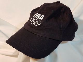 Olympic Baseball Cap - Vintage USA Black Hat (one size fits all) Pre - owned 2