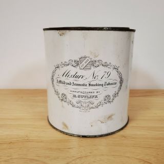 Vintage Sutliff Tobacco Company Tin 16oz - White 3
